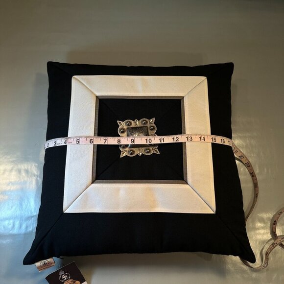 Elaine Smith Decorative Pillow Embellished Diamond Square Outdoor Pet Friendly - Picture 11 of 16